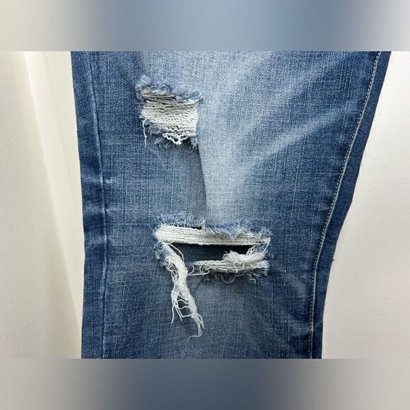 American Eagle Blue Extreme Flex 4 Distressed Skinny Jeans Size 33W 30L - Picture 7 of 13